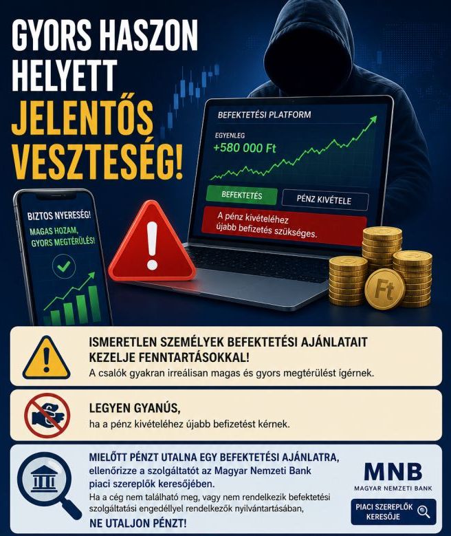 felhívás, befektetési csalás